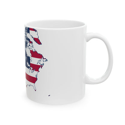 Flag map of Greater Trump United States (Canada) White Coffee Mug-Go Mug Yourself