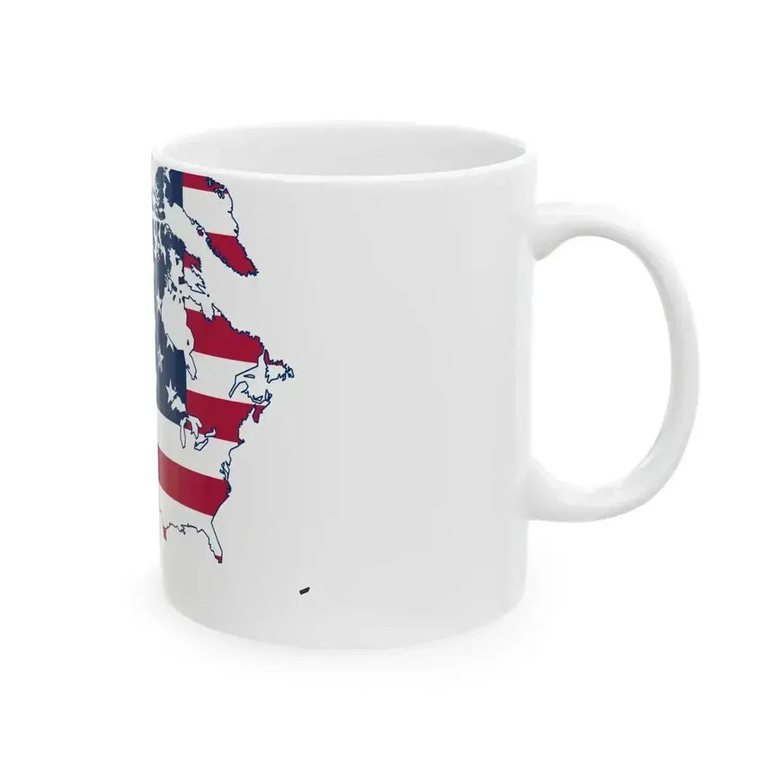 Flag map of Greater Trump United States (Canada) White Coffee Mug - Go Mug Yourself