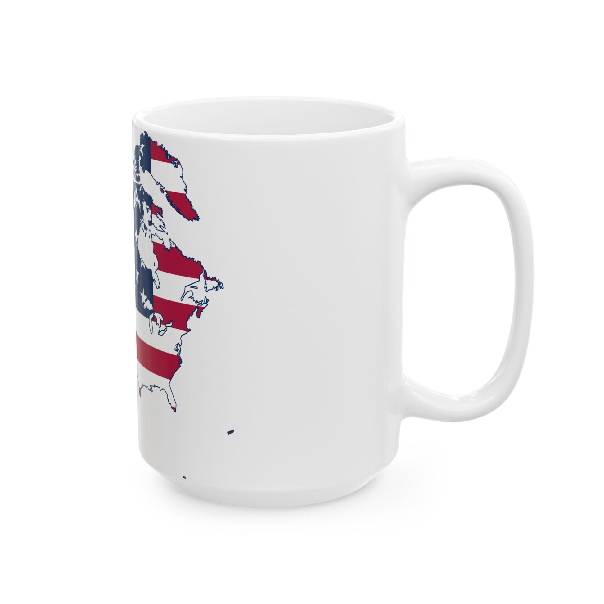 Flag map of Greater Trump United States (Canada) White Coffee Mug-Go Mug Yourself