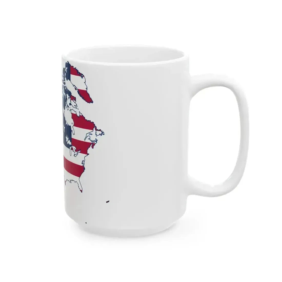Flag map of Greater Trump United States (Canada) White Coffee Mug - Go Mug Yourself
