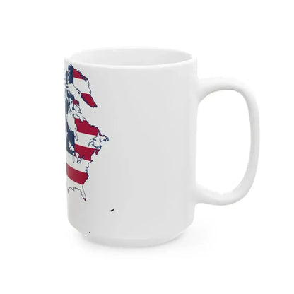 Flag map of Greater Trump United States (Canada) White Coffee Mug - Go Mug Yourself