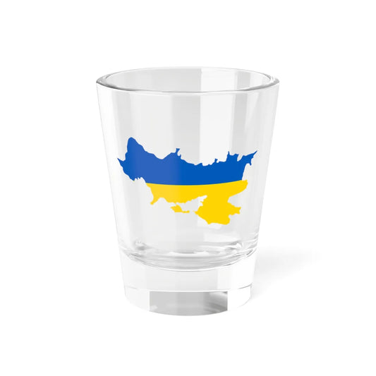 Flag-map of Greater Ukraine (Ukraine) Shot Glass 1.5oz 1.5oz - Go Mug Yourself