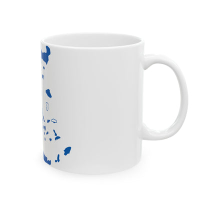 Flag-map of Greece 1822-1978 (Greece) White Coffee Mug-Go Mug Yourself