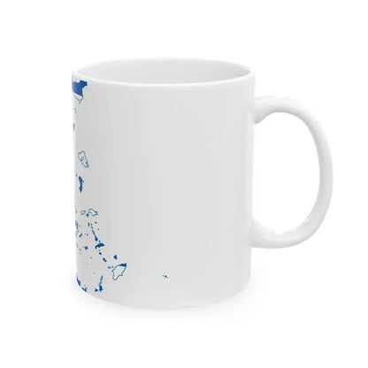 Flag-map of Greece2 (Greece) White Coffee Mug - Go Mug Yourself