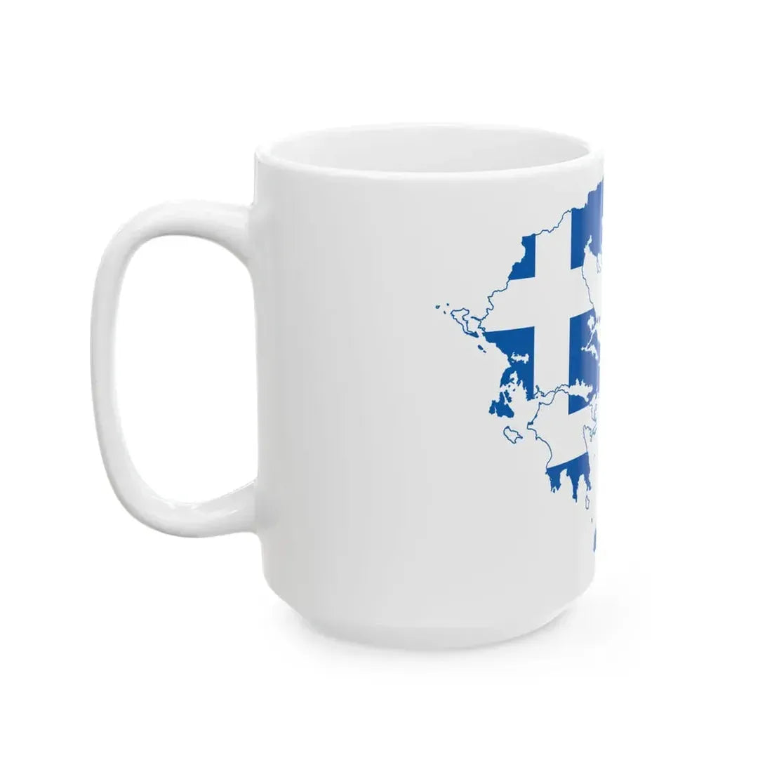 Flag-map of Greece2 (Greece) White Coffee Mug - Go Mug Yourself