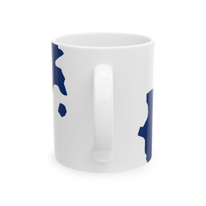 Flag-map of Greek Macedonia (Greece) White Coffee Mug-Go Mug Yourself