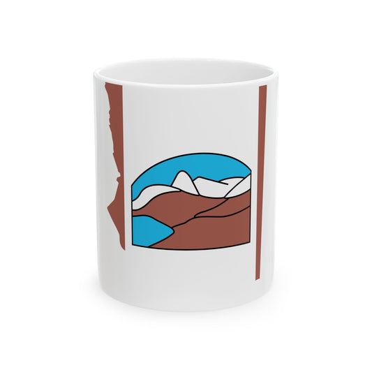 Flag map of Grise Fiord (Canada) White Coffee Mug-11oz-Go Mug Yourself