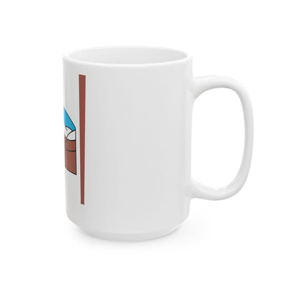Flag map of Grise Fiord (Canada) White Coffee Mug-Go Mug Yourself