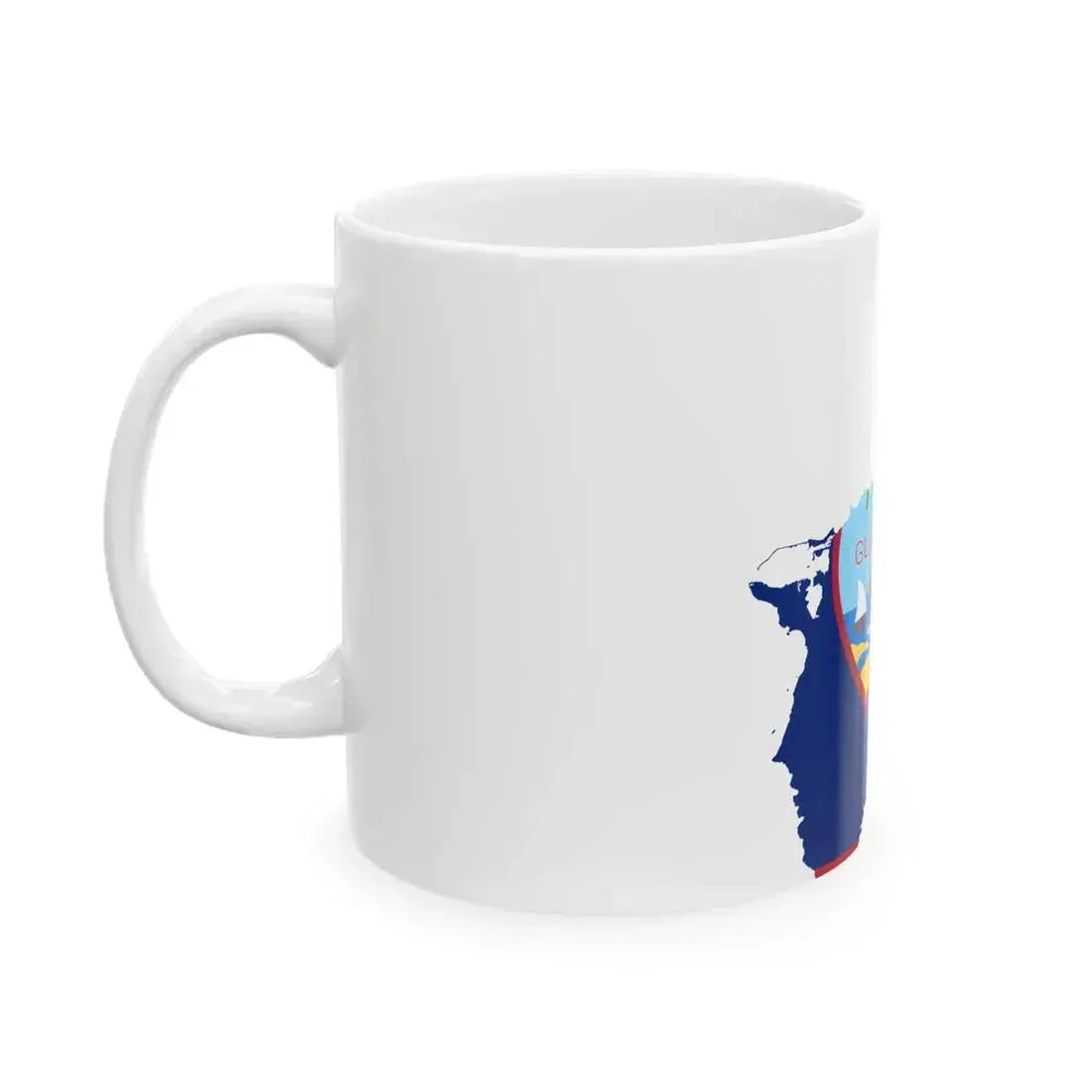 Flag map of Guam (United States) White Coffee Mug - Go Mug Yourself