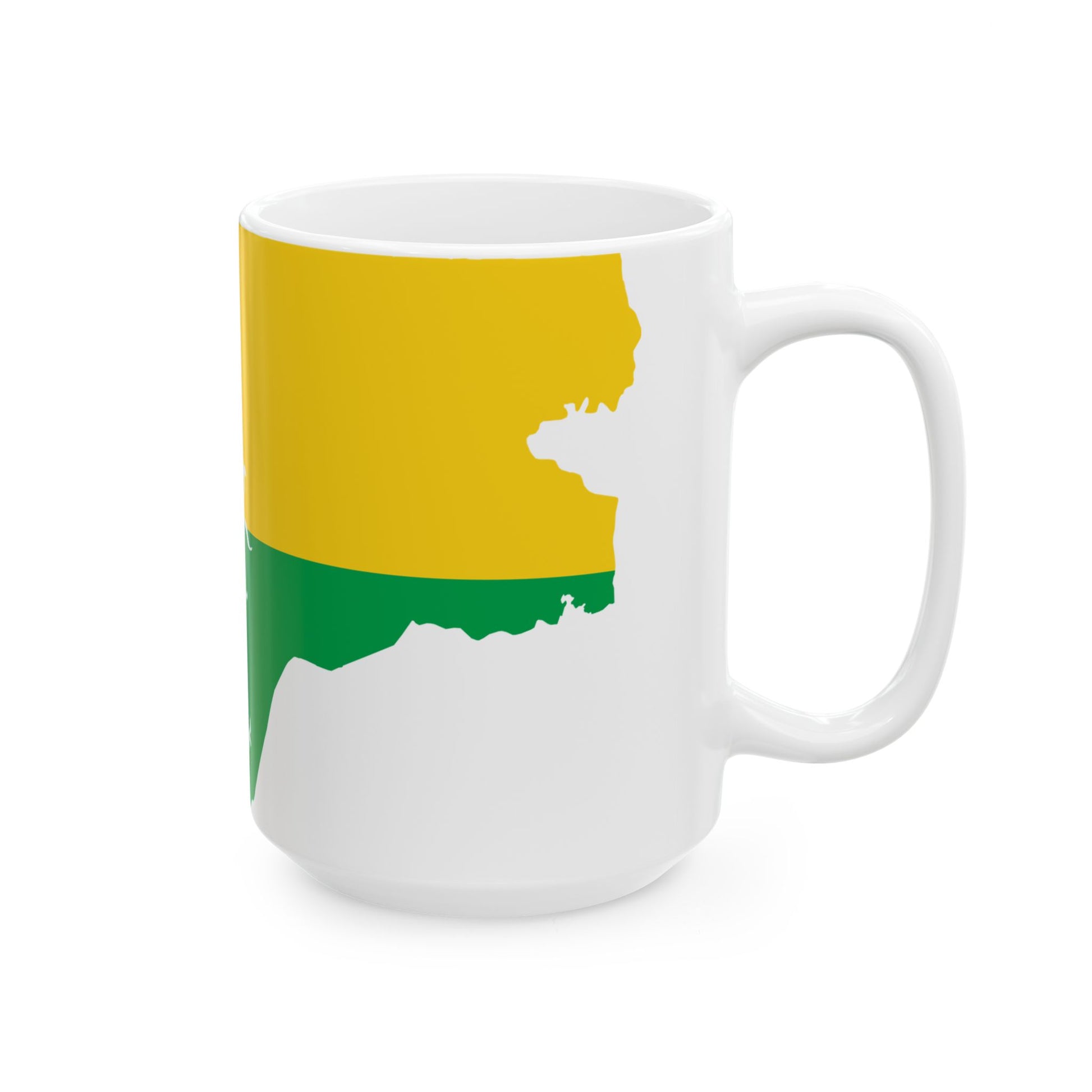 Flag map of Guinea-Bissau (Guinea) White Coffee Mug-Go Mug Yourself