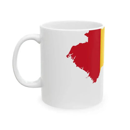 Flag map of Guinea (Guinea) White Coffee Mug - Go Mug Yourself