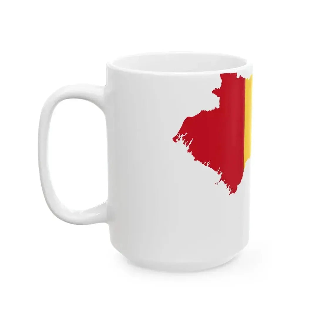 Flag map of Guinea (Guinea) White Coffee Mug - Go Mug Yourself