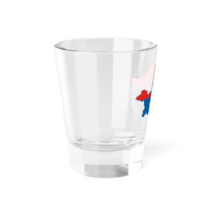 Flag-map of Gyor-Moson-Sopron County (Hungary) Shot Glass 1.5oz - Go Mug Yourself