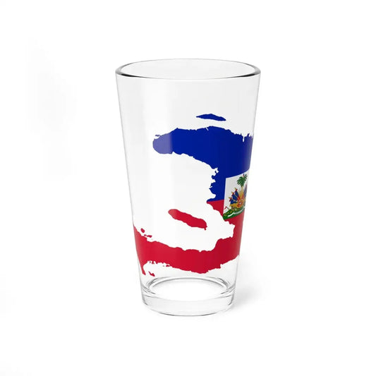 Flag map of Haiti (Haiti) Pint Glass 16oz 16oz - Go Mug Yourself