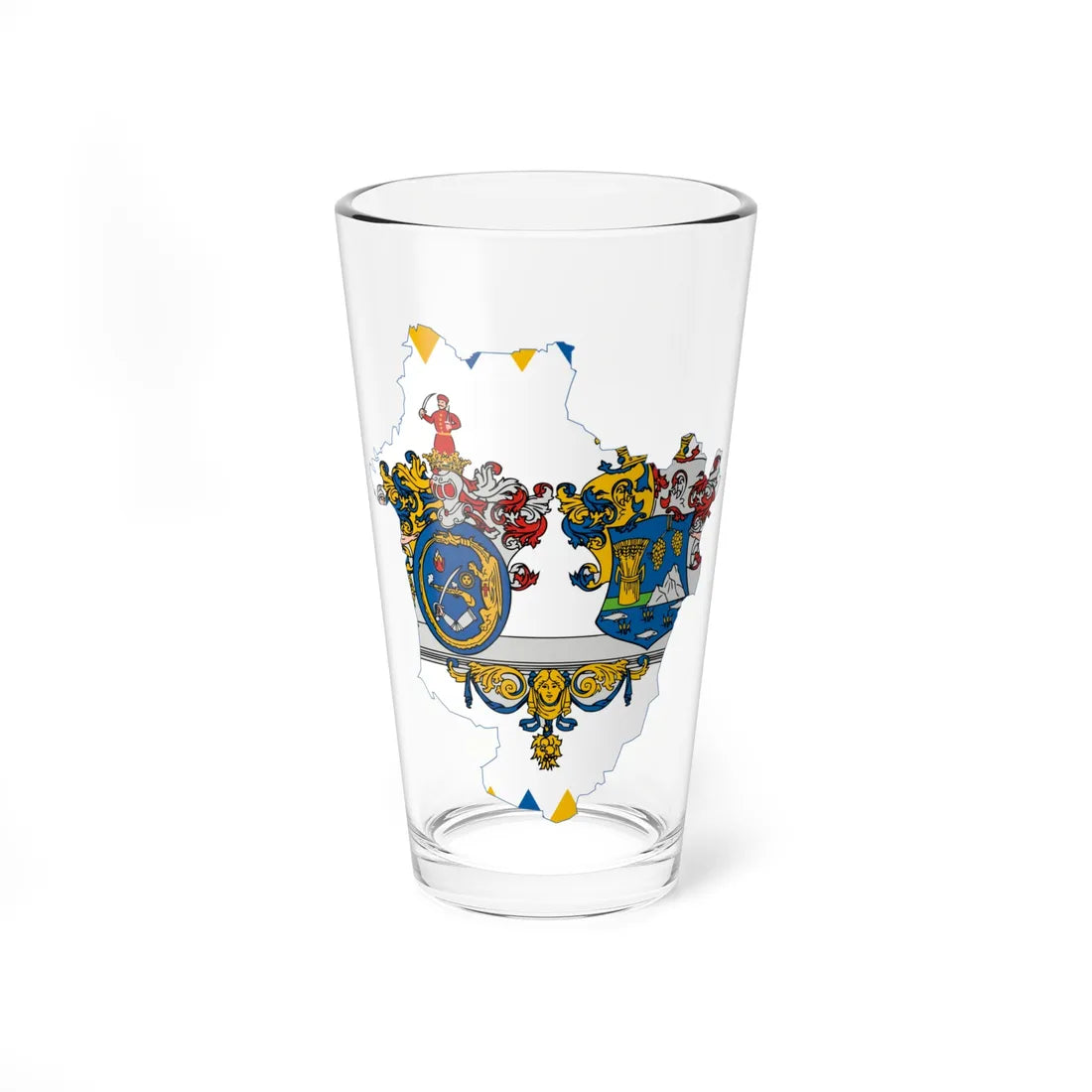Flag-map of Hajdu-Bihar County (Hungary) Pint Glass 16oz 16oz - Go Mug Yourself