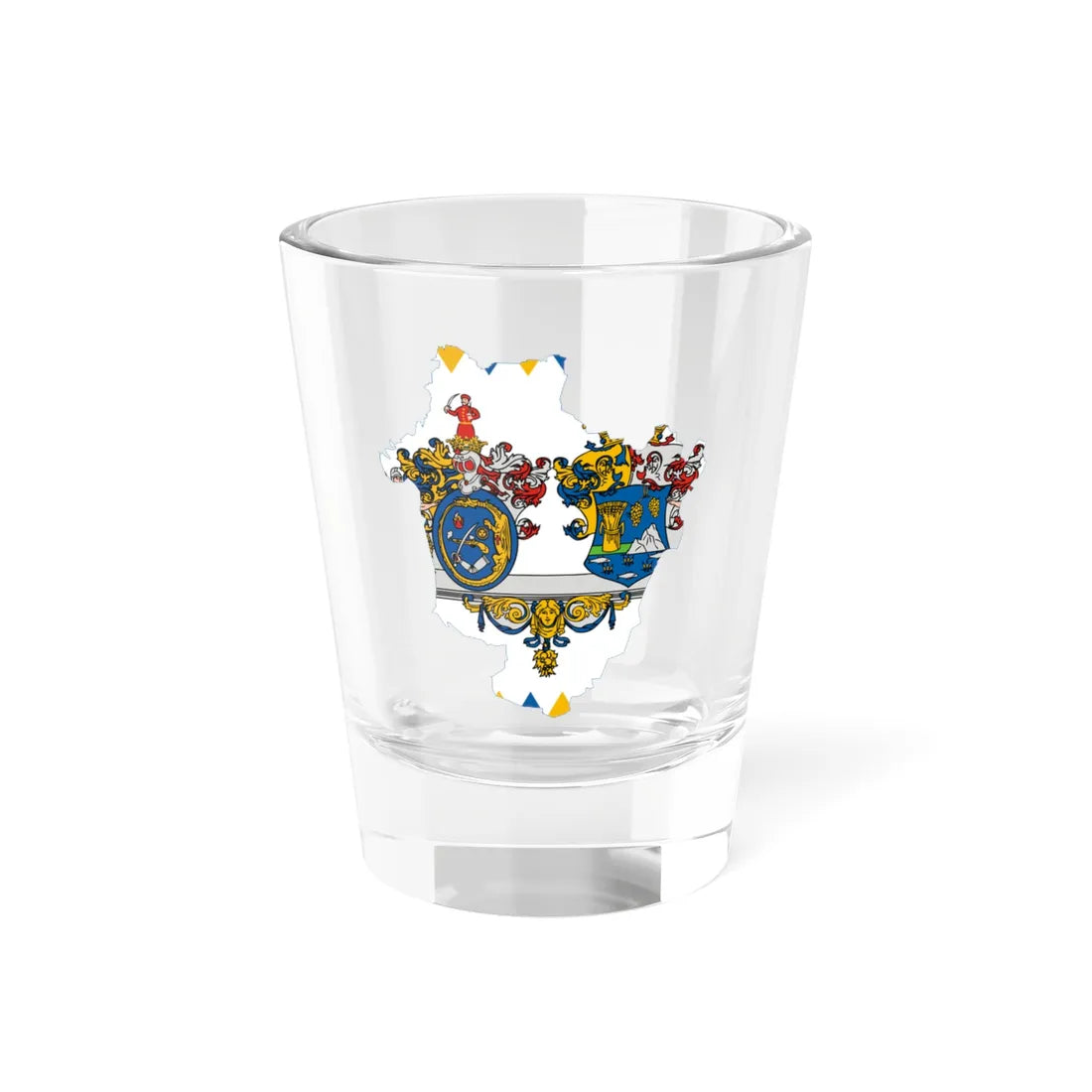 Flag-map of Hajdu-Bihar County (Hungary) Shot Glass 1.5oz 1.5oz - Go Mug Yourself