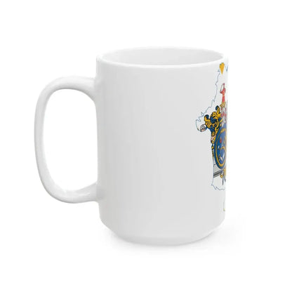 Flag-map of Hajdu-Bihar County (Hungary) White Coffee Mug - Go Mug Yourself