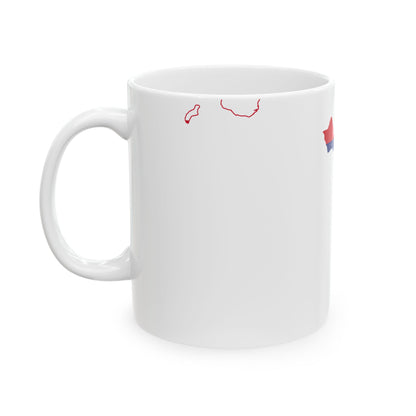 Flag-map of Hawaii (United States) White Coffee Mug-Go Mug Yourself