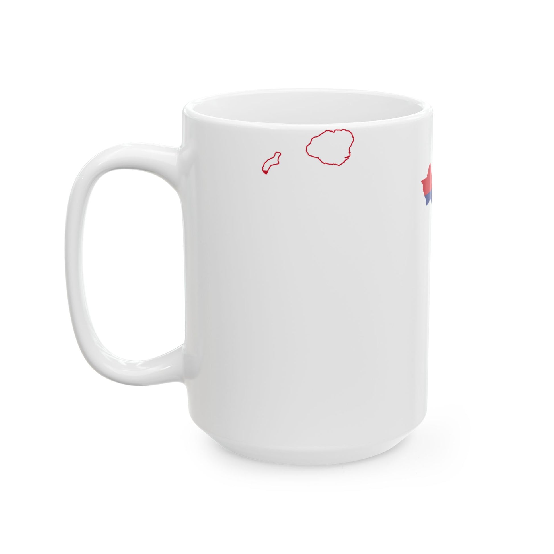 Flag-map of Hawaii (United States) White Coffee Mug-Go Mug Yourself