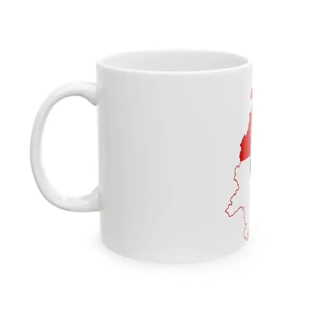 Flag map of Hesse (Germany) White Coffee Mug - Go Mug Yourself