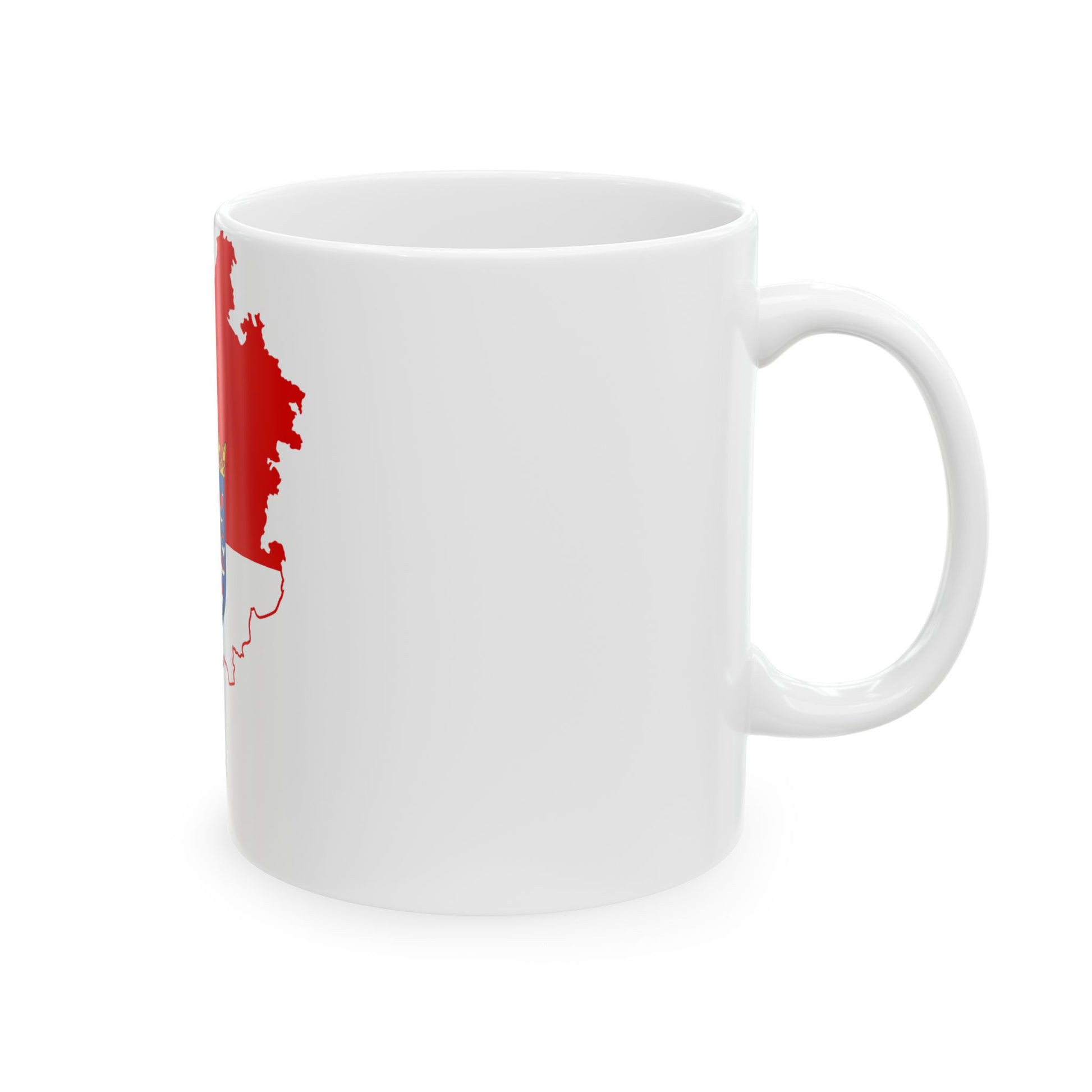 Flag map of Hesse (Germany) White Coffee Mug-Go Mug Yourself