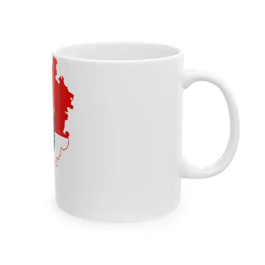 Flag map of Hesse (Germany) White Coffee Mug - Go Mug Yourself