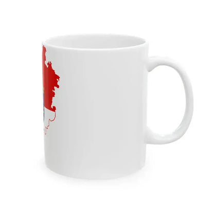 Flag map of Hesse (Germany) White Coffee Mug - Go Mug Yourself