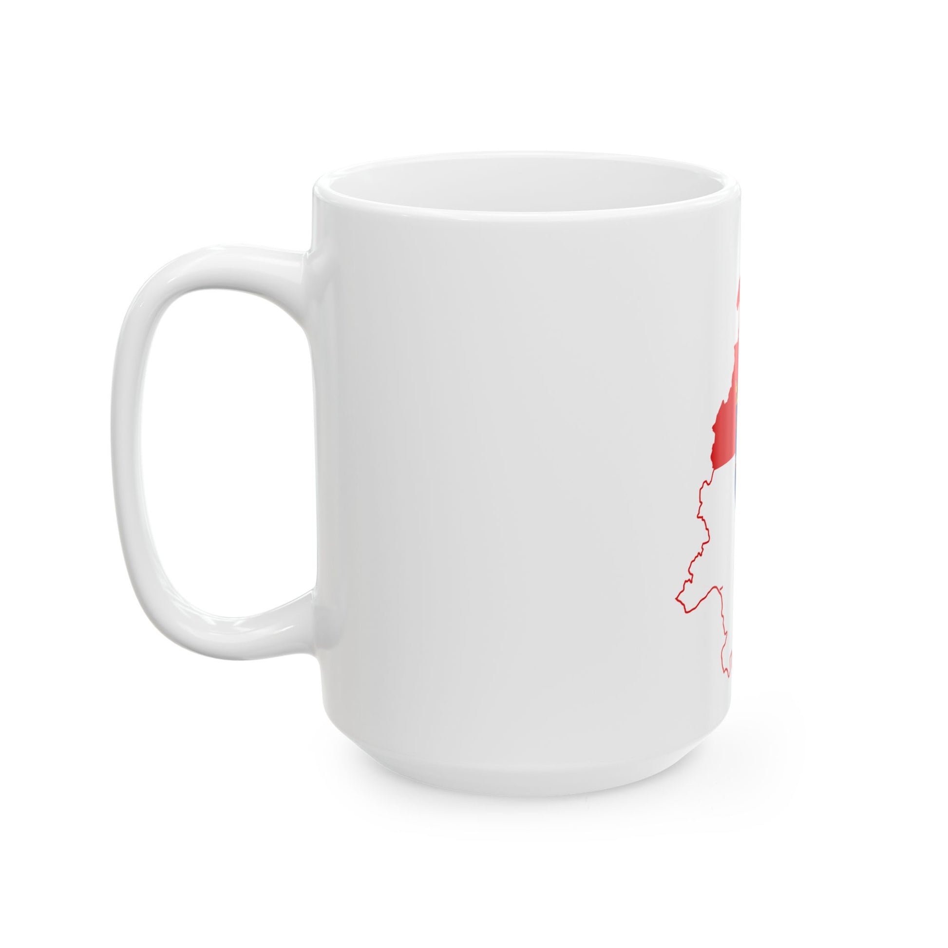 Flag map of Hesse (Germany) White Coffee Mug-Go Mug Yourself