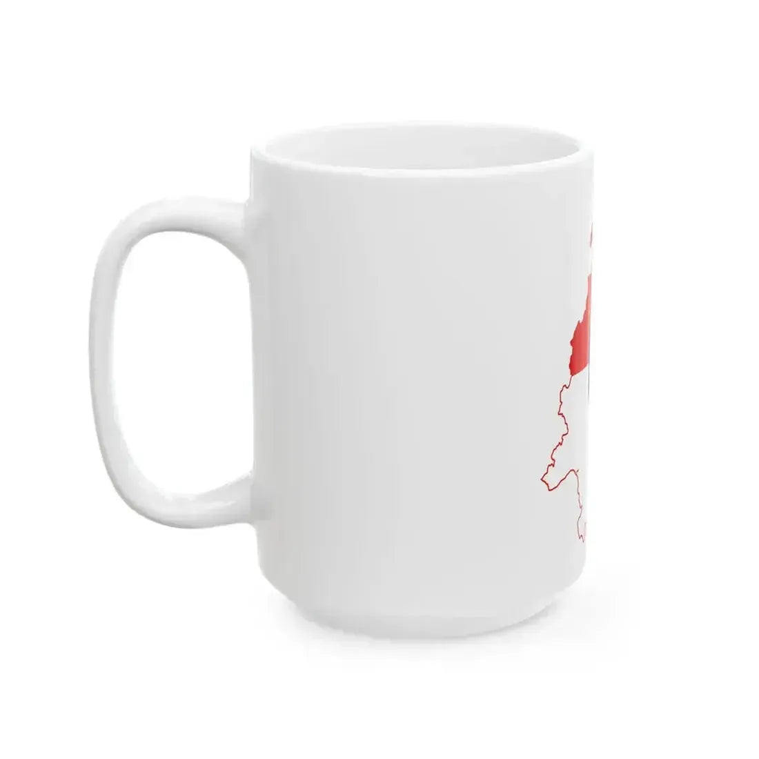 Flag map of Hesse (Germany) White Coffee Mug - Go Mug Yourself