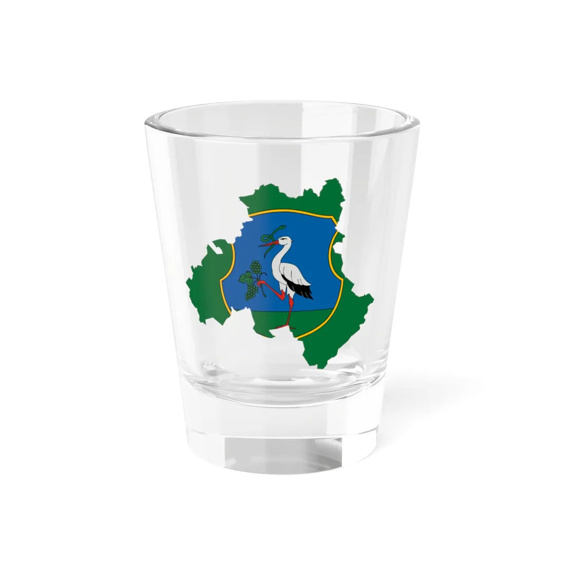 Flag-map of Heves County (Hungary) Shot Glass 1.5oz 1.5oz - Go Mug Yourself