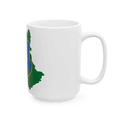 Flag-map of Heves County (Hungary) White Coffee Mug - Go Mug Yourself