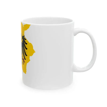 Flag-map of Holy Roman Empire 1600 (Germany) White Coffee Mug - Go Mug Yourself