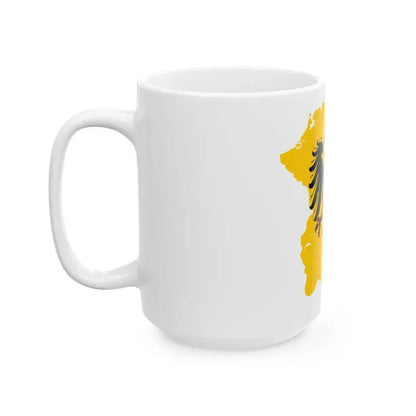 Flag-map of Holy Roman Empire 1600 (Germany) White Coffee Mug - Go Mug Yourself