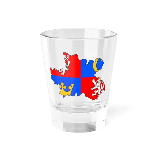 Flag-map of Hradec Kralove Region (Czech Republic) Shot Glass 1.5oz 1.5oz - Go Mug Yourself