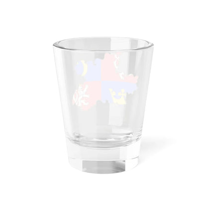 Flag-map of Hradec Kralove Region (Czech Republic) Shot Glass 1.5oz - Go Mug Yourself