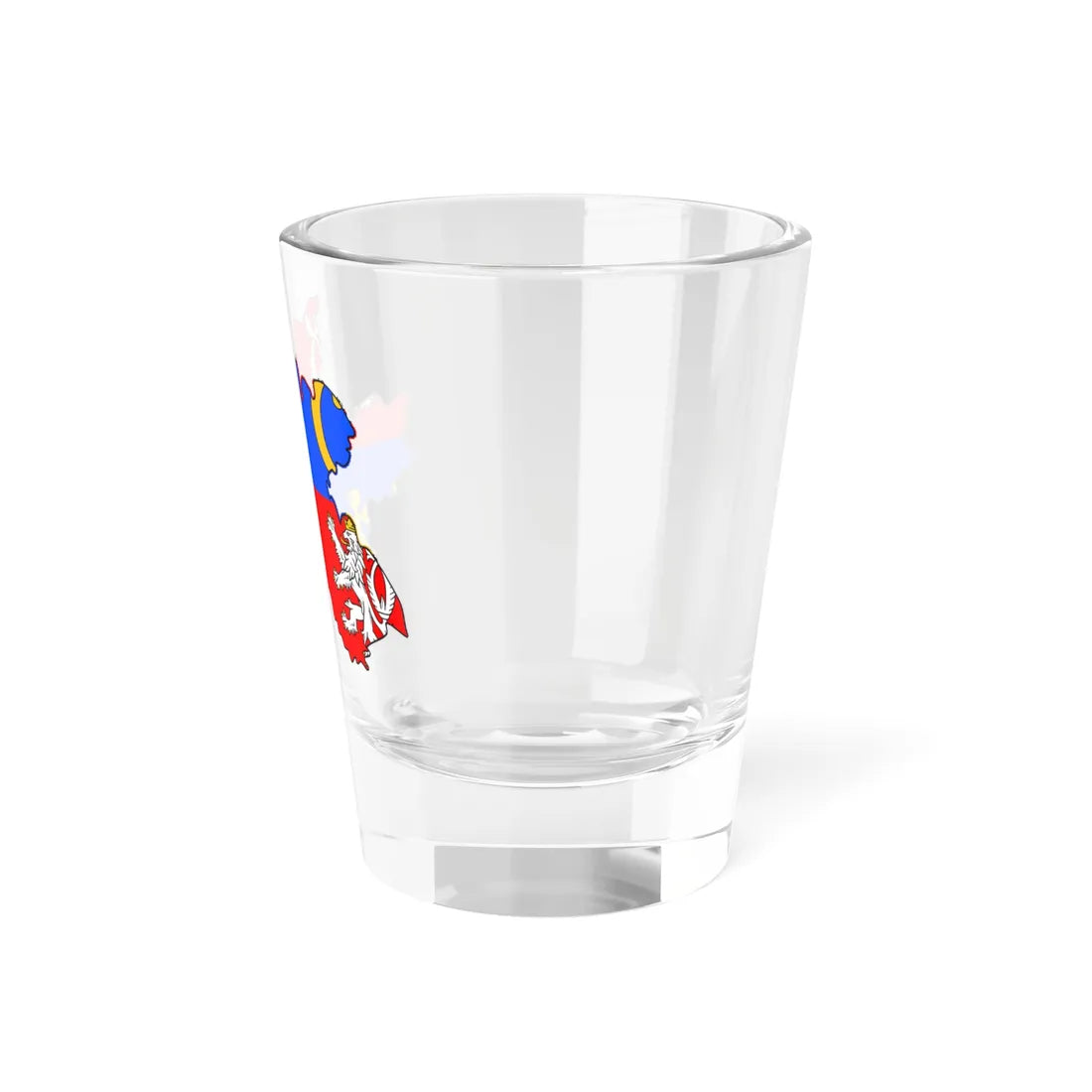 Flag-map of Hradec Kralove Region (Czech Republic) Shot Glass 1.5oz - Go Mug Yourself