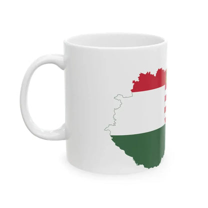 Flag-map of Hungary 1938-1939 (Hungary) White Coffee Mug - Go Mug Yourself