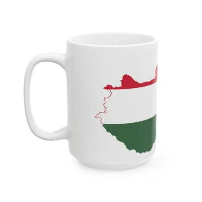 Flag-map of Hungary (Hungary) White Coffee Mug - Go Mug Yourself