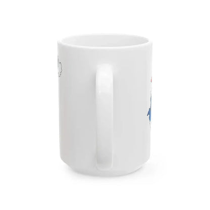 Flag-map of Hungary subdivisions (Hungary) White Coffee Mug - Go Mug Yourself
