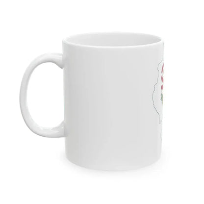 Flag map of Illinois (United States) White Coffee Mug - Go Mug Yourself