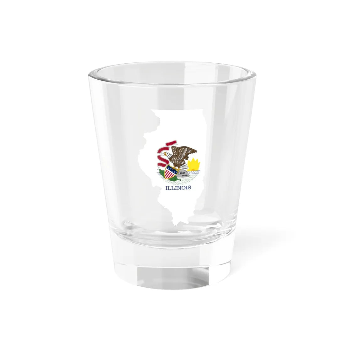 Flag-map of Illinois without stroke (United States) Shot Glass 1.5oz 1.5oz - Go Mug Yourself