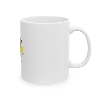 Flag-map of Illinois without stroke (United States) White Coffee Mug-Go Mug Yourself
