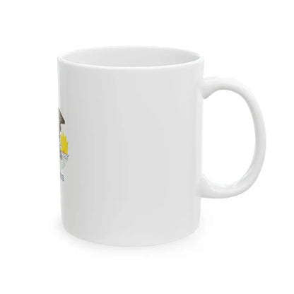 Flag-map of Illinois without stroke (United States) White Coffee Mug - Go Mug Yourself