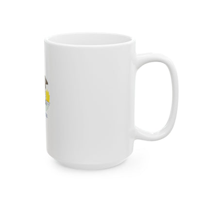 Flag-map of Illinois without stroke (United States) White Coffee Mug-Go Mug Yourself