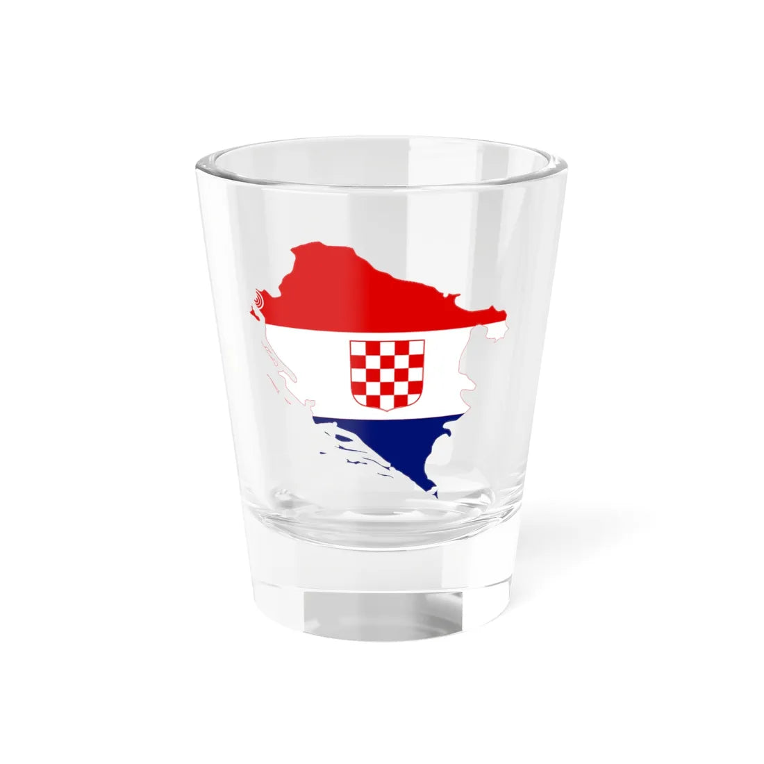 Flag-map of Independent State of Croatia 1941-1944 (Croatia) Shot Glass 1.5oz 1.5oz - Go Mug Yourself