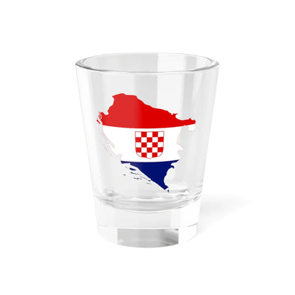 Flag-map of Independent State of Croatia 1941-1944 (Croatia) Shot Glass 1.5oz 1.5oz - Go Mug Yourself
