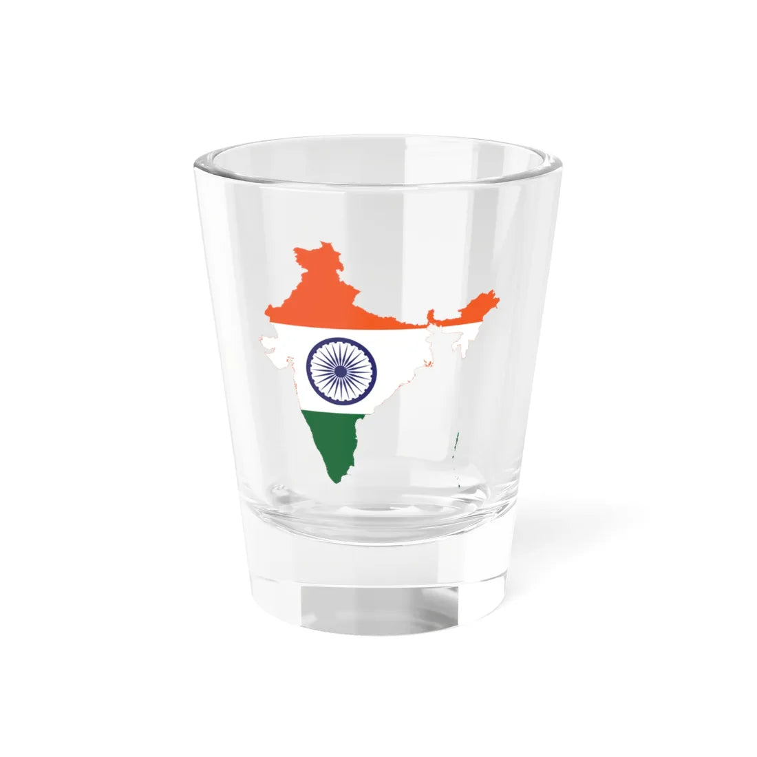 Flag-map of India de-facto (India) Shot Glass 1.5oz 1.5oz - Go Mug Yourself