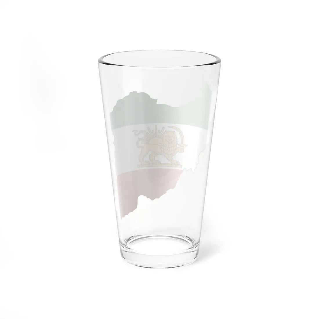 Flag-map of Iran 1964-1980 (Iran) Pint Glass 16oz - Go Mug Yourself
