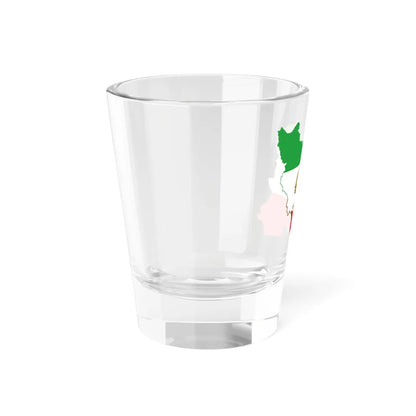 Flag-map of Iran 1964-1980 (Iran) Shot Glass 1.5oz - Go Mug Yourself