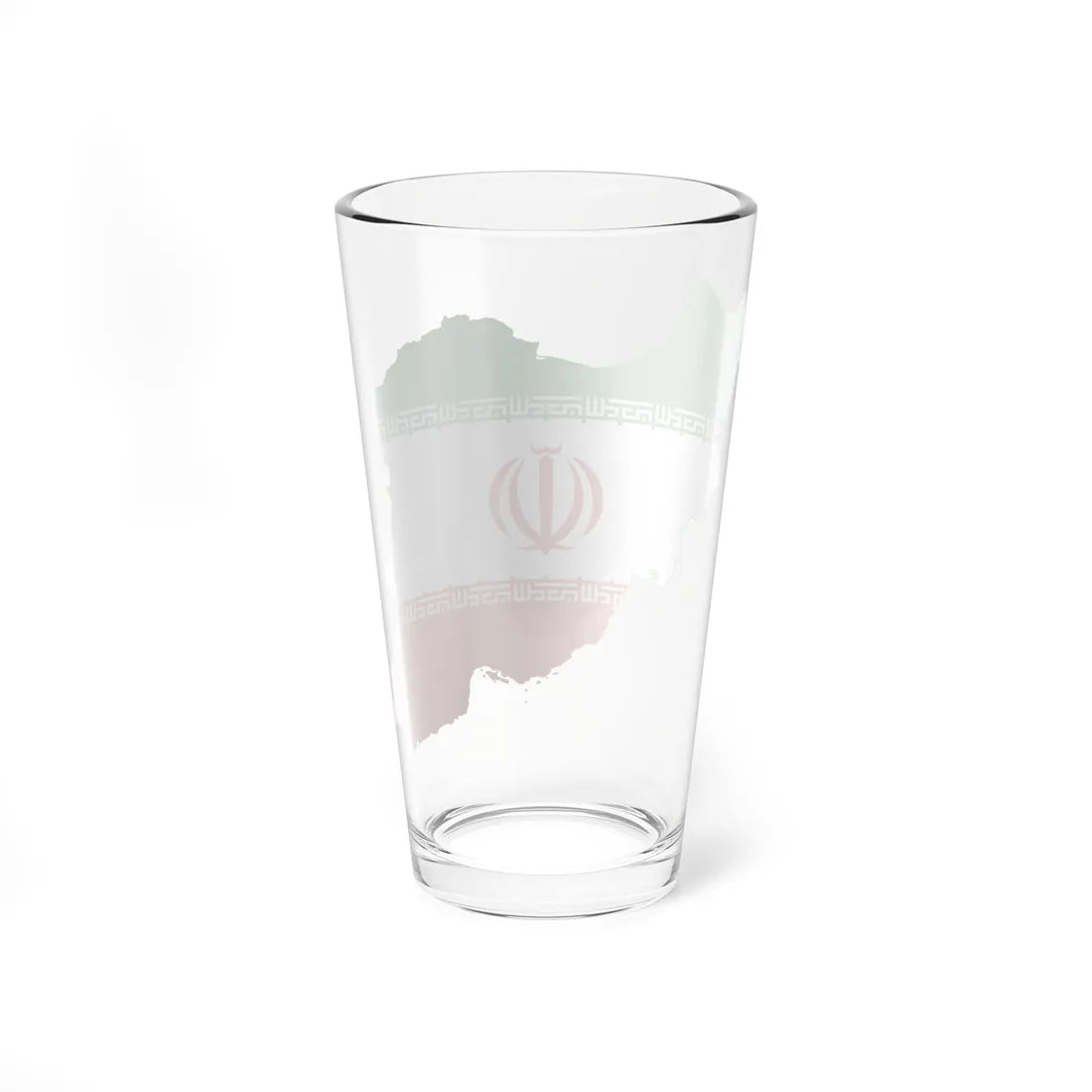 Flag-map of Iran precise boundaries (Iran) Pint Glass 16oz - Go Mug Yourself